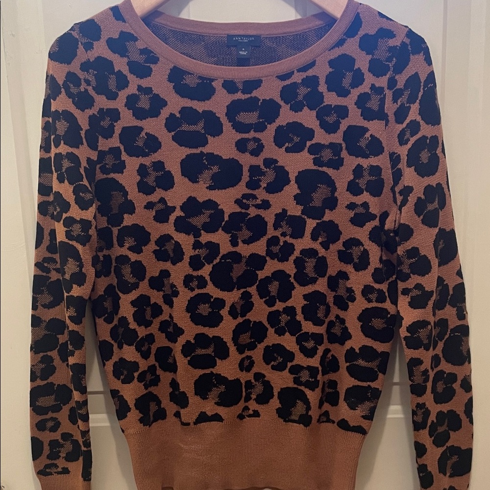 Ann Taylor Factory leopard print sweater